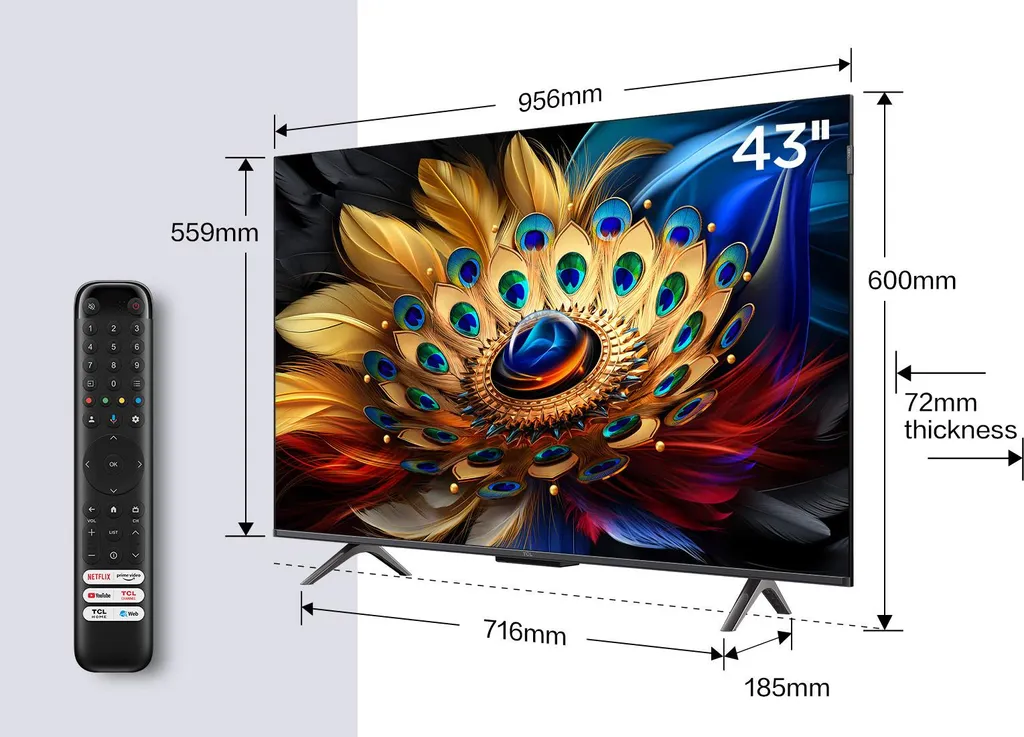 TCL QLED-TV  I  43C69B  I  Smart-TV  I 43 Zoll  I  HDR
