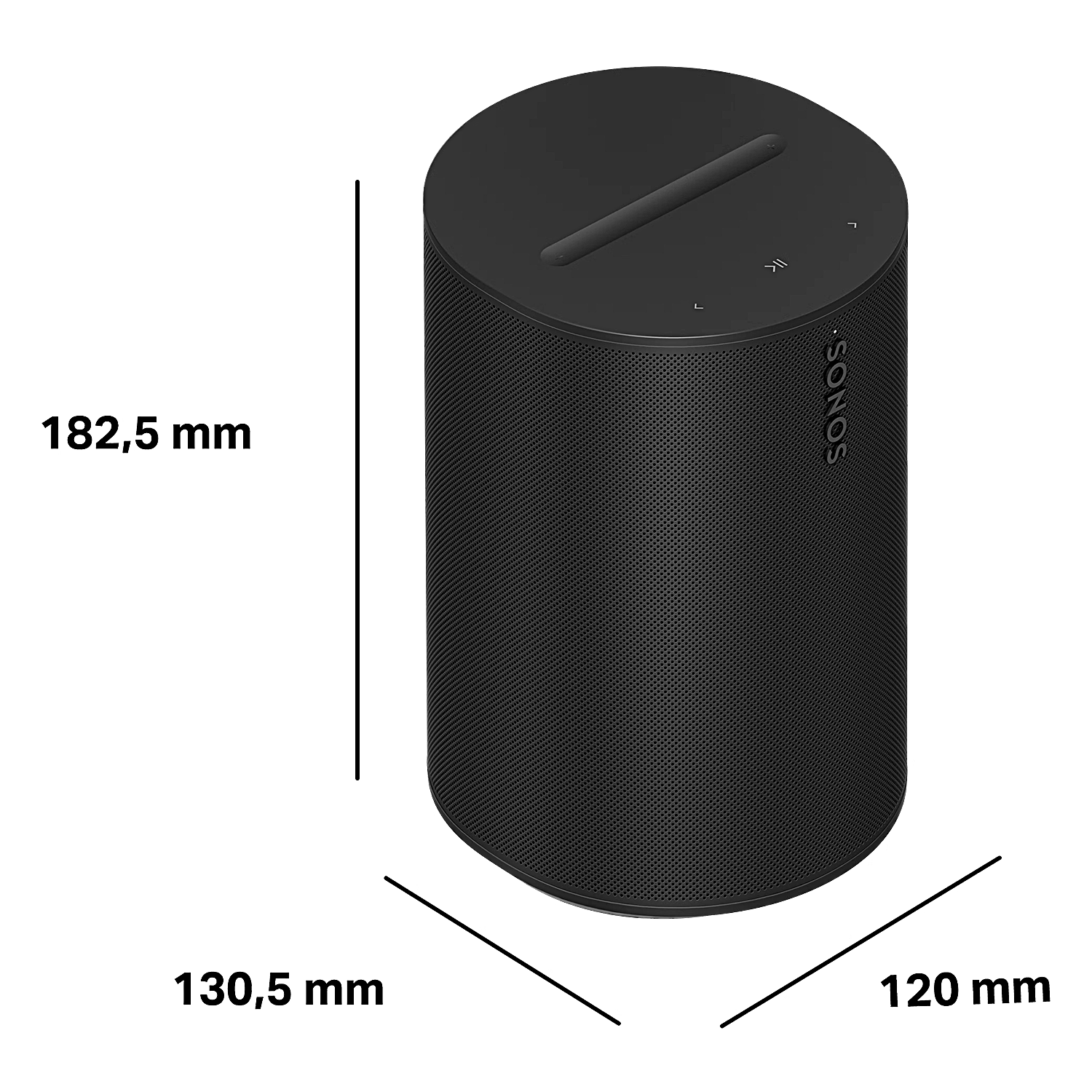 Sonos Era 100 SL schwarz I  WLAN Lautsprecher mit Bluetooth  I  AirPlay 2 und Stereo Sound  I  Kompakter Multiroom Speaker ohne Sprachsteuerung
