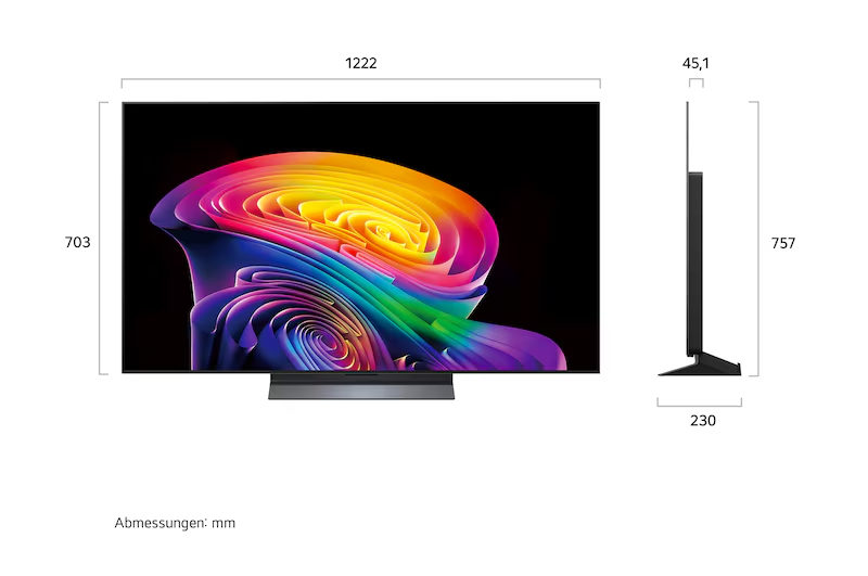 LG OLED evo AI C6 OLED55C68LA – 55 Zoll 4K OLED Smart TV – 120 Hz – VRR 165 Hz – α11 Gen3 AI-Prozessor – Dolby Vision – Dolby Atmos – webOS 26