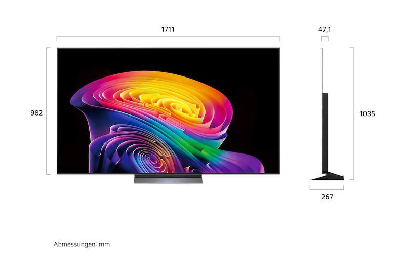 LG OLED evo AI C6 OLED77C68LA – 77 Zoll 4K OLED Smart TV – 120 Hz – VRR 165 Hz – α11 Gen3 AI-Prozessor – Dolby Vision – Dolby Atmos – webOS 26