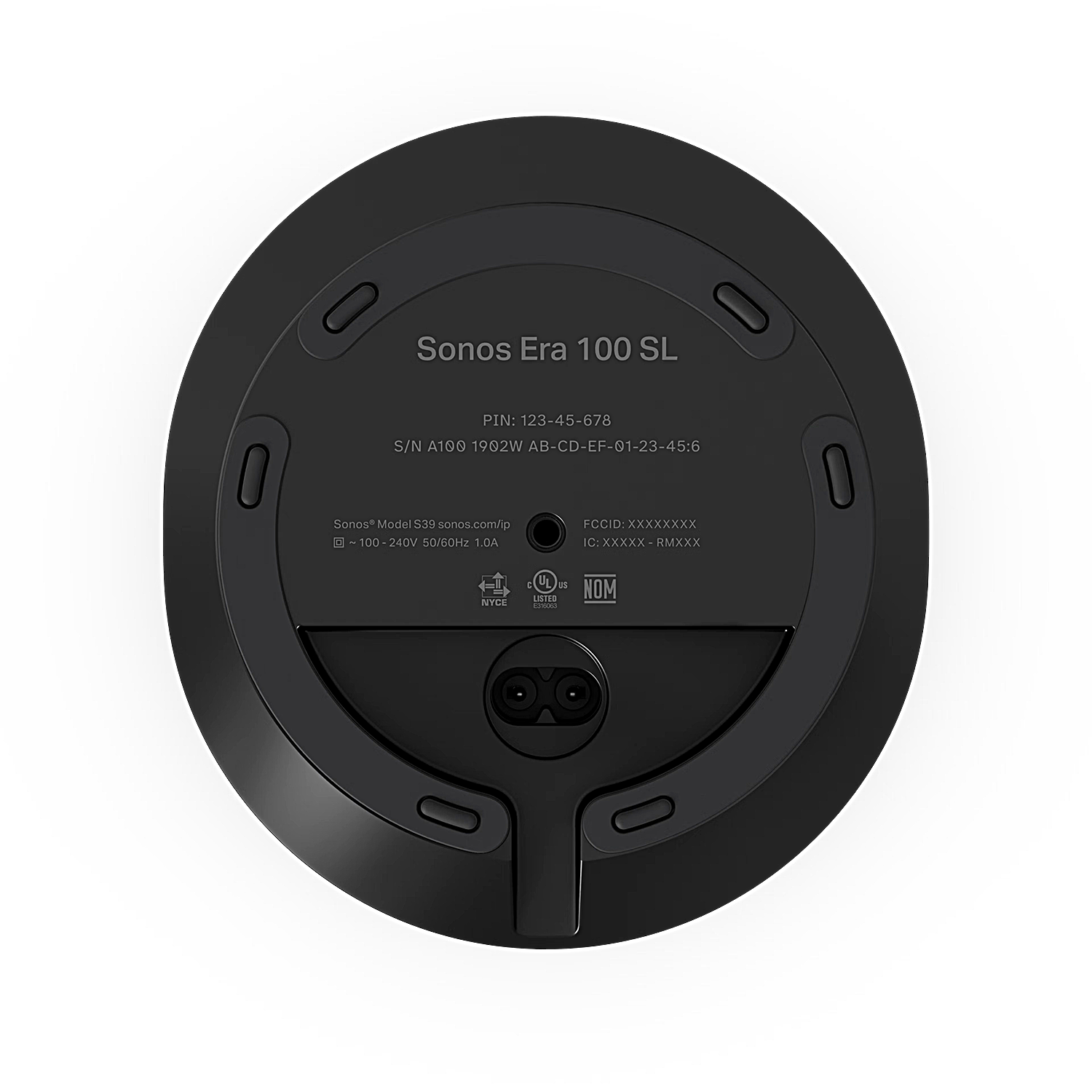 Sonos Era 100 SL  schwarz  I  WLAN Lautsprecher mit Bluetooth  I  AirPlay 2 und Stereo Sound  I  Kompakter Multiroom Speaker ohne Sprachsteuerung