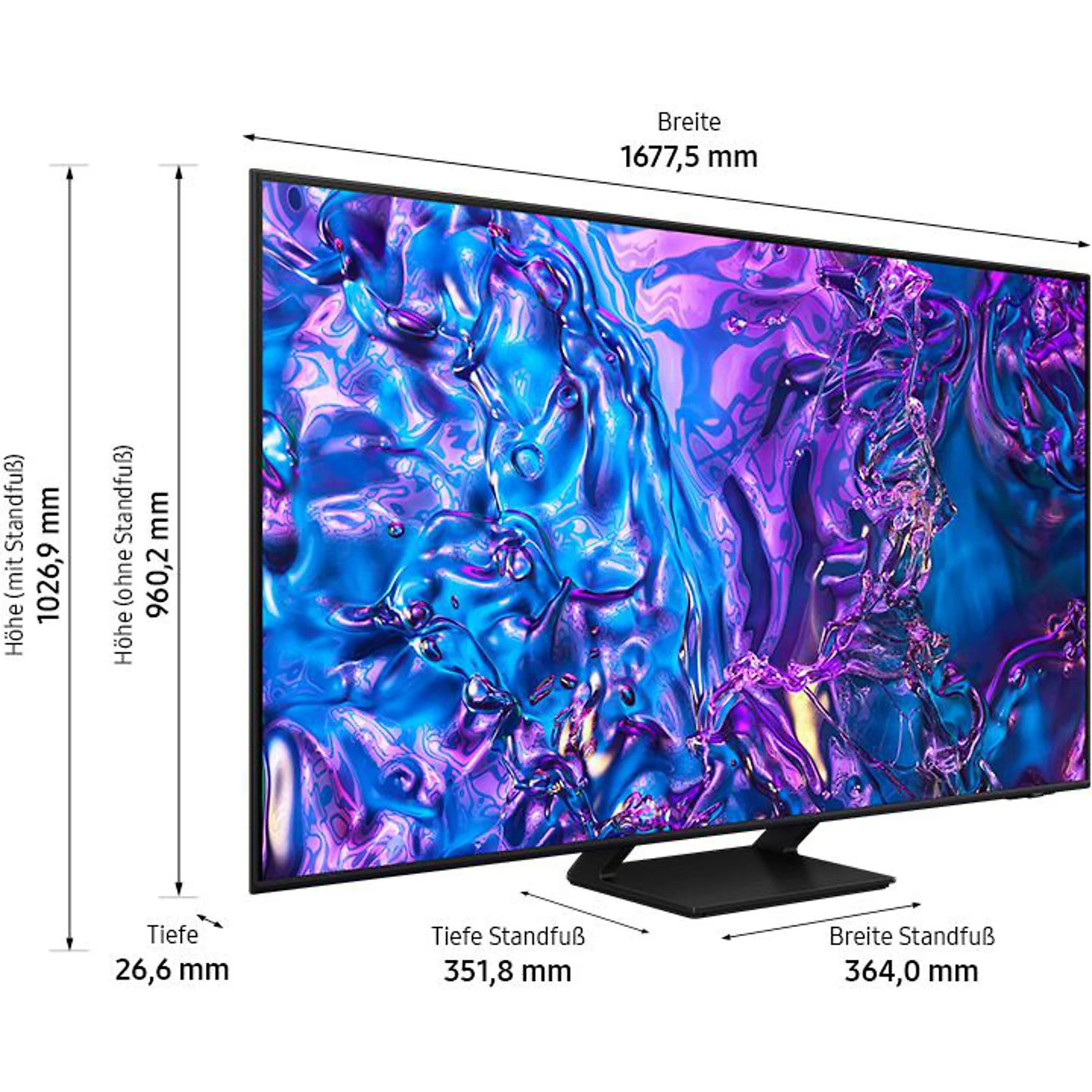 Samsung QLED Q70D 75 Zoll 4K UHD SmartTV Q75Q70D Modell 2024